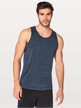 Lululemon Men’s Sleeveless Athletic Tank Top Navy Blue Size Medium